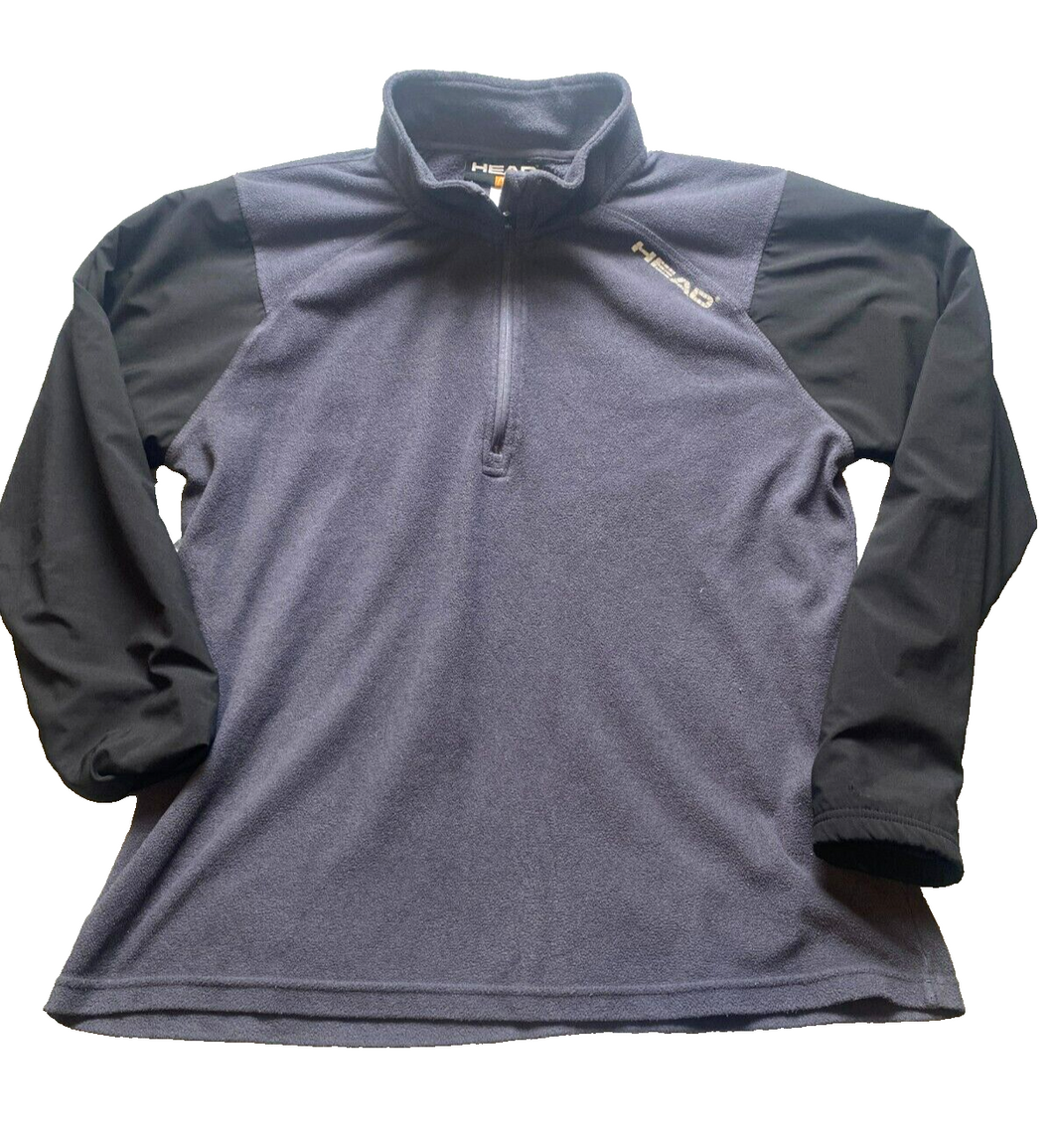 HEAD Sweatshirt Adult Medium 1/4 Zip Mock Neck Fleece Pullover Sweater Golf Mens