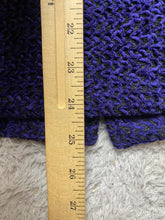 Load image into Gallery viewer, Cynthia Max Jacket Womens Large Purple Black Chenille Blazer Button Up Ladies
