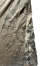 Load image into Gallery viewer, VTG Bulzeye Shirt Womens Large Streetwear Rhinestones Skull Grunge Gothic Y2K
