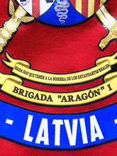 Load image into Gallery viewer, Joma Jacket Adult Medium Red 1/4 Zip EFP VIII Latvia Coat Of Arms Brigada Aragon
