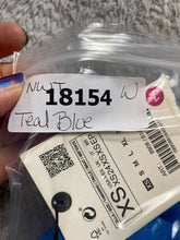 Load image into Gallery viewer, ZARA Dress Womens Extra Small Teal Blue Button Down Collared Shirt Stretch NWT
