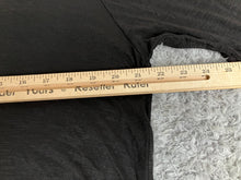 Load image into Gallery viewer, Chicos Shirt Womens 3 Gray Black Velvet Trim Tunic Lagenlook Plus MSRP $75 NWT
