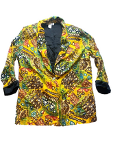 Load image into Gallery viewer, VTG Impressions of California Jacket Womens Medium Abstract Oversized 80s Blazer
