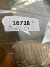 Load image into Gallery viewer, UNE AME Dress Womens Small Champagne Ribbed Knit Bodycon Nylon Pearl Buttons NWT
