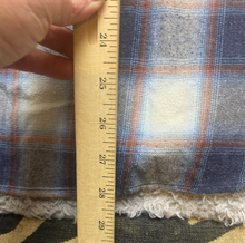 Load image into Gallery viewer, STOIC Shirt Adult Large Blue Ivory Button Up Flannel Plaid Pocket Casual Mens
