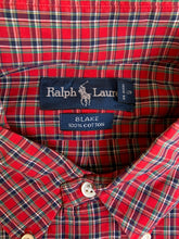 Load image into Gallery viewer, Ralph Lauren Shirt Adult Large Red Plaid Button Up Blake Blue Pony Casual Mens
