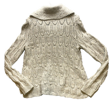 Load image into Gallery viewer, White House Black Market Sweater Womens Medium Gray Silver Knit Cowl Neck Boho
