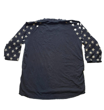 Load image into Gallery viewer, Asphalt Shirt Womens 2XL XXL Navy Blue Oversized AOP Battle of the Greek Gods
