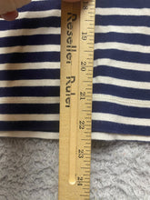 Load image into Gallery viewer, Lauren Ralph Lauren Shirt Womens Extra Large Navy Ivory Stripes Buttons Blouse
