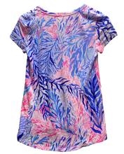 Load image into Gallery viewer, Lily Pulitzer Shirt Womens Extra Small Pink Blue Etta V-Neck Short Sleeve Ladies
