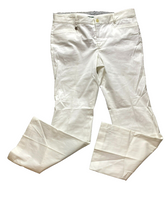 Load image into Gallery viewer, Lauren Ralph Lauren Pants 12 (36x30.5) Ivory Flared Stretch Flat Front NWOT
