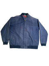 Load image into Gallery viewer, Vintage Lacoste Jacket Adult Extra Large Navy Zip Up Lined Plaid Bomber Mens
