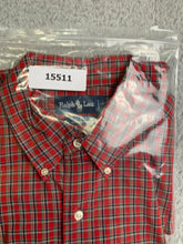 Load image into Gallery viewer, Ralph Lauren Shirt Adult Large Red Plaid Button Up Blake Blue Pony Casual Mens

