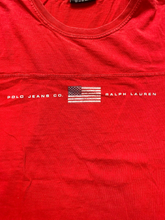 Load image into Gallery viewer, POLO Jeans Co Ralph Lauren Shirt Womens Small Red USA American Flag Ladies
