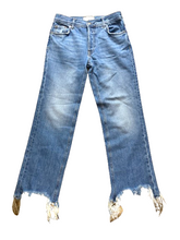 Load image into Gallery viewer, Free People Jeans Womens 24x26 Ripped Button Fly Straight We The Free Thrashed
