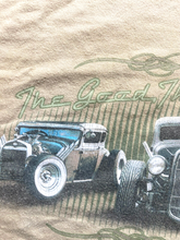Load image into Gallery viewer, Newport Blue Shirt Adult 3XLT Beige 'The Good The Bad The Ugly' Car Show Mens
