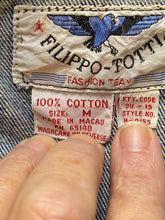 Load image into Gallery viewer, Vintage Filippo Totti Jacket Adult Medium Blue Denim Button Up Trucker Jean Mens

