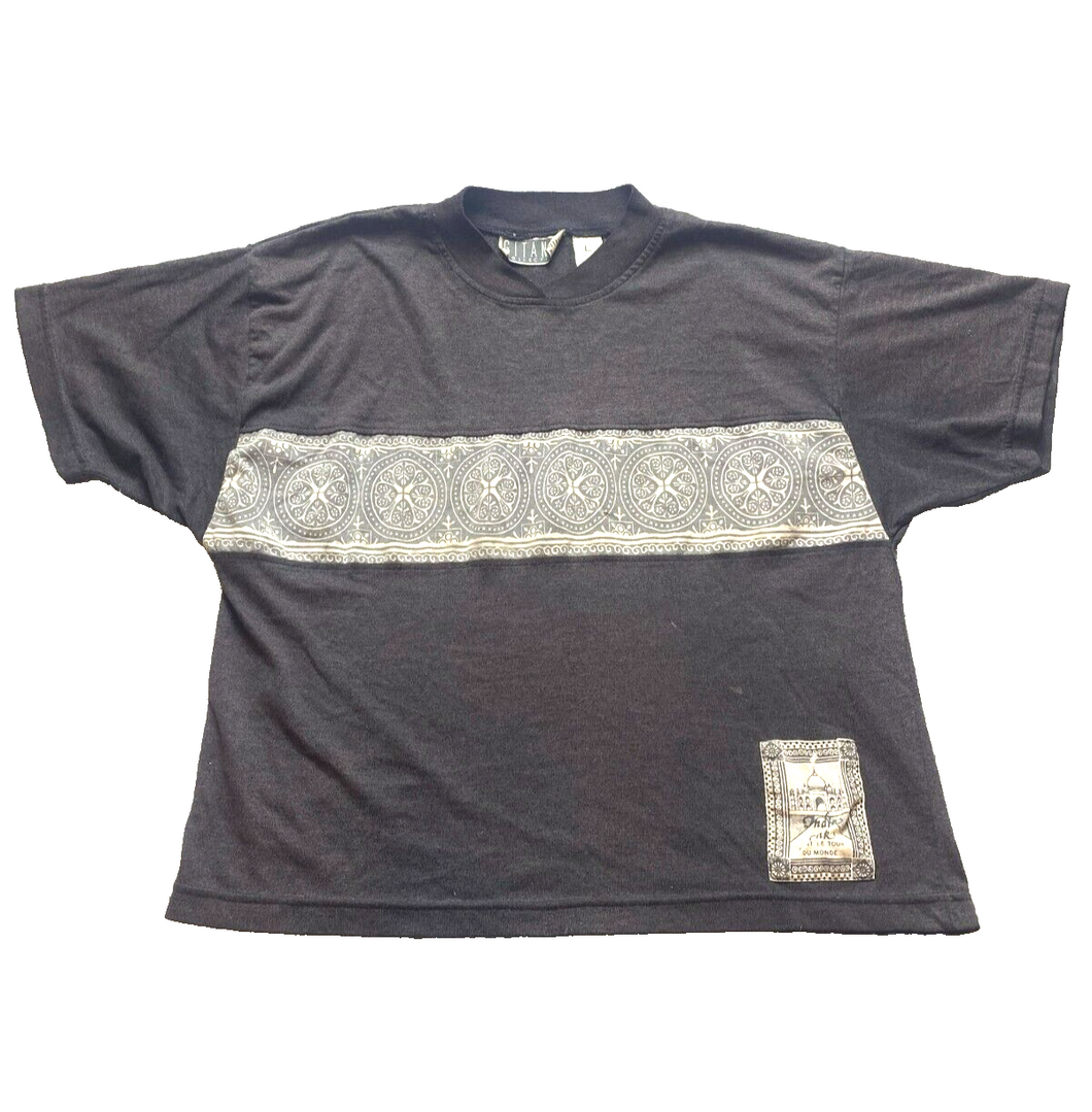Gitano Shirt Adult Large Brown Collections Taj Mahal India Ink Indie Skater Mens