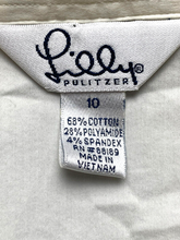 Load image into Gallery viewer, Lilly Pulitzer Shirt Womens 10 Large Ivory Button Up Spandex Polyamide
