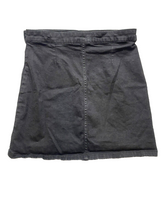 Load image into Gallery viewer, Free People Skirt Womens 6 (28x16) Black Wrap Denim Snaps Asymmetric Boho
