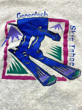 Load image into Gallery viewer, VTG Genetech Skis Tahoe Sweatshirt Adult Large Heather Gray  Fleece USA 80s Mens
