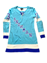 Load image into Gallery viewer, Blizzard Bay Dress Womens Medium Blue Ugly Christmas Sports Sweater Frosty #31
