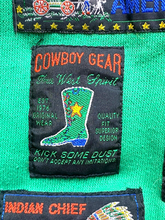 Load image into Gallery viewer, Gitano Sweater Adult Small Green Patches American West Indian Chef Cowboy Mens

