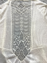 Load image into Gallery viewer, Torrid Sweater Womens 4 4X Ivory Open Front Cardigan Mesh Hippie Boho Nylon Plus
