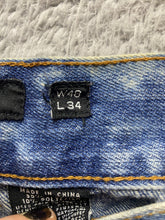 Load image into Gallery viewer, Rocawear Jeans Adult 48x34 Blue Denim Classic Fit Wide Leg Skater Whiskered Mens

