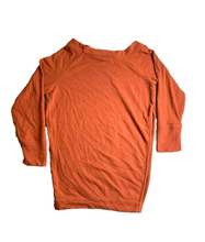 Load image into Gallery viewer, Free People FP Beach Shirt Womens Small Spice Boat Neck Slit Blouse Oversized
