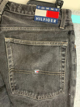 Load image into Gallery viewer, VTG Tommy Hilfiger Jeans Adult 31x34 Black Denim Streetwear Skater Baggy Mens
