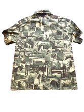 Load image into Gallery viewer, Columbia Shirt Adult 1X Green Button Up Wildlife Allover Print Camp Outdoor Mens
