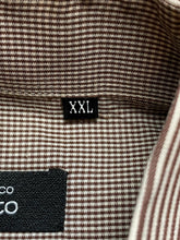 Load image into Gallery viewer, Francesco Smalto Shirt Adult 2XL XXL Brown Flip Cuffs Contrast Casual Dress Mens
