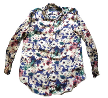 Load image into Gallery viewer, Lauren Ralph Lauren Shirt Womens Large Button Up Allover Print Flower Blouse
