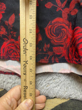 Load image into Gallery viewer, Torrid Shirt Women 6 6X Black Red AOP Flower Sweetheart Lace Up Boho Peplum Plus
