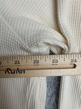 Load image into Gallery viewer, J Jill Sweater Womens Extra Large Cream Ruched Cowl Neck Waffle Knit Oversized
