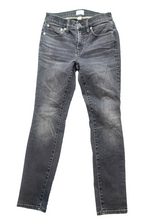 Load image into Gallery viewer, J Crew Jeans Womens 25x27 Black Whiskered 8" Toothpick Super Skinny Denim Ladies
