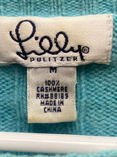 Load image into Gallery viewer, Lilly Pulitzer Sweater Womens Medium Cable Knit Cashmere Pullover Outerwear Lady
