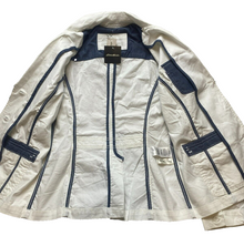 Load image into Gallery viewer, Eddie Bauer Jacket Womens 10 Small White Legend Wash Stretch Buttons Spandex NWT
