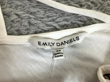Load image into Gallery viewer, Emily Daniels Shirt Womens 2X White Boho Peasant Tunic Embroidered Plus Lady NWT
