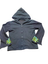 Load image into Gallery viewer, Bee Mistic Jacket Adult Large Black Dragon Head Art Artsy Full Zip Hoodie Mens
