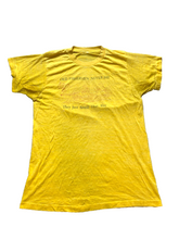 Load image into Gallery viewer, VTG Old Fishermen Never Die Shirt Adult Small Yellow Single Stitch Fishing 70s

