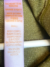 Load image into Gallery viewer, Savage X Fenty Jump Suit Womens Small Olive Green Silver Sparkles Hooded Nylon
