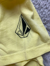 Load image into Gallery viewer, VOLCOM Shirt Youth Medium Yellow Face Heart Artwork Artsy Streetwear Girls
