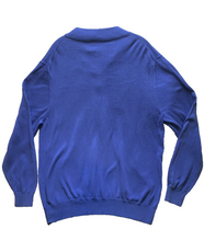 Load image into Gallery viewer, Donald Ross Sweater Adult Large Blue Collared 1/4 Zip Pullover Golf Preppy Mens
