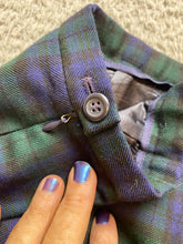 Load image into Gallery viewer, Pendleton Pants Womens 14 (33x27.5) Blue Green Plaid Virgin Wool Straight Leg

