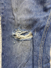 Load image into Gallery viewer, Zara Jeans Womens 02 (29x25.5) Blue Denim Sequin Rosette Applique Destroyed
