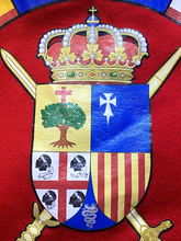 Load image into Gallery viewer, Joma Jacket Adult Medium Red 1/4 Zip EFP VIII Latvia Coat Of Arms Brigada Aragon
