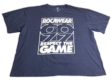 Load image into Gallery viewer, Rocawear Shirt Adult 4XB Navy Blue Respect The Game Urbanwear Hip Hop Baggy Mens
