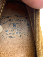 Load image into Gallery viewer, Lucky Brand Shoes Womens 9 Tan Slip On Moccasin Loafers Penna Blue Jeans America
